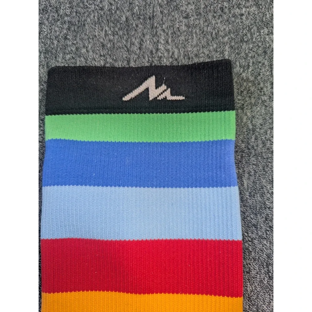 Newzill Rainbow Striped Compression Socks Knee High Athletic‎ Mens Womens L XL